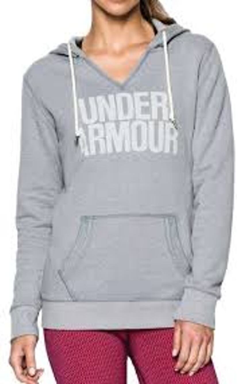 Under Armour Gray Graphic Loose Fit Pullover Hoodie Women's Size Large